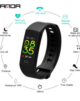 SANDA F1 Smart Watch IP67 Waterproof Heart Rate Monitor Blood Pressure