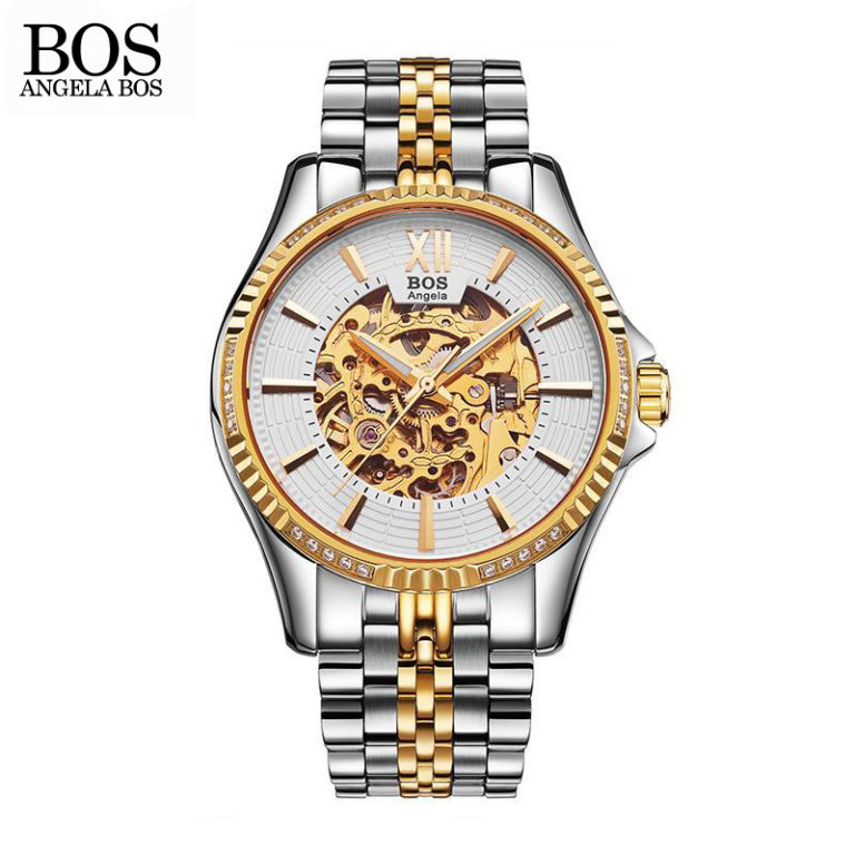 ANGELA BOS Business Watch Men Mechanical Automatic Stainless Steel