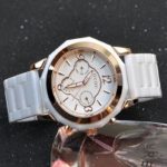 GUOU Ladies Watch Top Brand Wrist Watches Ceramic Strap Calendar