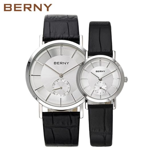 2017 Luxury Brand BERNY Couple Lovers Watches Men Women Fashion Leather