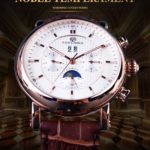 Forsining Luxury Rose Golden Series Moon Phase Calendar Design Clock