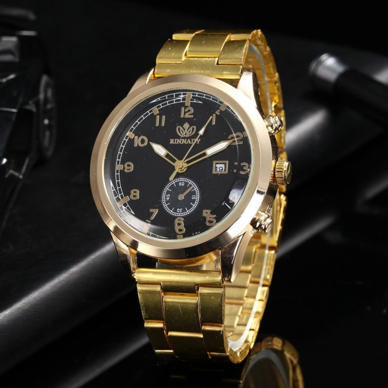 Hot! Top Brand Business Men Watch Male Luxury Dress Wrist Watch Full Steel Calendar Alloy Gold Quartz Watches Relogio Masculino 1 Hot! Top Brand Business Men Watch Male Luxury Dress Wrist Watch