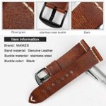 Greased Leather Watch Band Strap in Multiple Colors