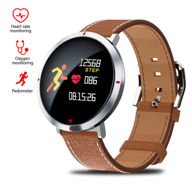 MNWT New S2 Bluetooth Smart Watch Men IP67 Waterproof Leather