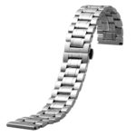 Silver Watchband Stainless Steel Mens Wrist Watch Strap Band Butterfly Clasp