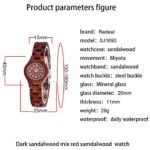 Red Sandalwood Women's Wood Wooden Bracelet Watch