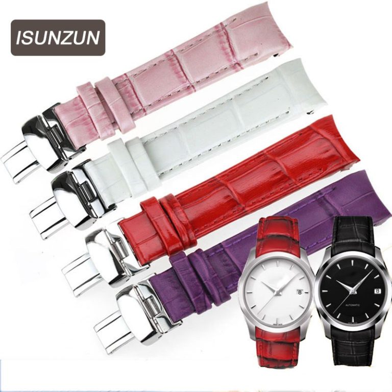 ISUNZUN Women Watch Band For Tissot T035210A T035207 Watch Strap Genuine leather High Quality Nato Leather Strap Free Shipping 1 ISUNZUN Women Watch Band For Tissot Watch Strap Genuine leather