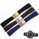 Hot Sale 20mm New Men Lady Black Strap for Clock Silicone Rubber Watch Band