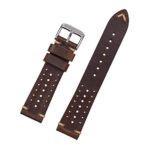 Rally Racing Leather Watch Strap,EACHE Perforated 20mm Watch Bands
