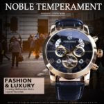 Forsining Golden Bezel Tourbillion Men Watch Fashion Self Winding Automatic