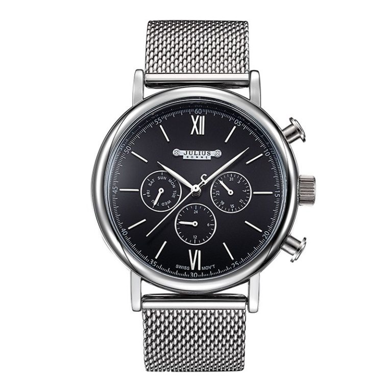 New Julius Men's Homme Wrist Watch Fashion Hours Dress Bracelet ISA Mov Stainless Steel Business School Boy Birthday Gift 090 New Julius Men's Homme Wrist Watch Fashion Hours Dress Bracelet