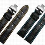 18 20 22mm Man Women Real Calf Leather Stitches Wrist Watch Band Strap