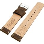 Swap in Style with Barton Quick Release Top Grain Leather Watch Band – Perfect for Asus, Fossil, Moto360, Samsung, and More (Saddle Brown/Linen 20mm)