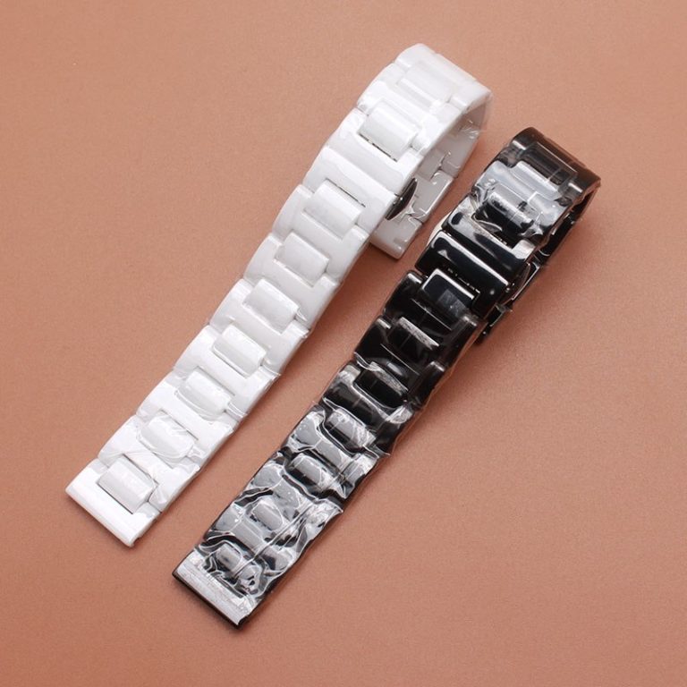 Quality Ceramics and Stainless Steel buckle Watchband 20mm 22mm Mens