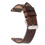 Rally Racing Leather Watch Strap,EACHE Perforated 20mm Watch Bands