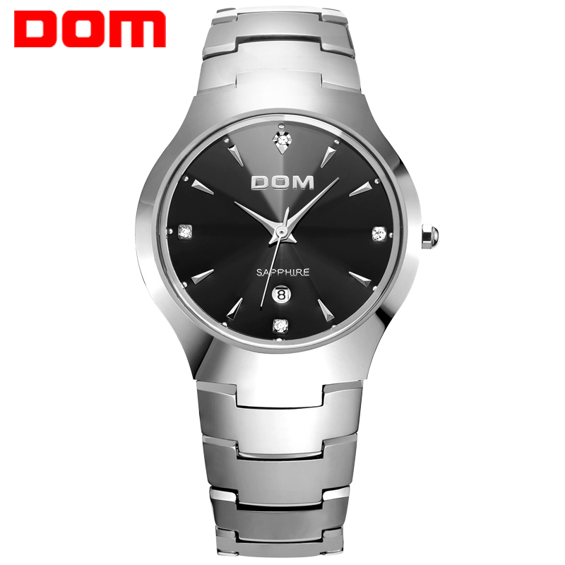 DOM watch men tungsten steel Luxury Top Brand Wrist 30m waterproof