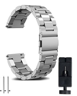 22mm Watch Band, amBand Quick Release Premium Solid Stainless Steel