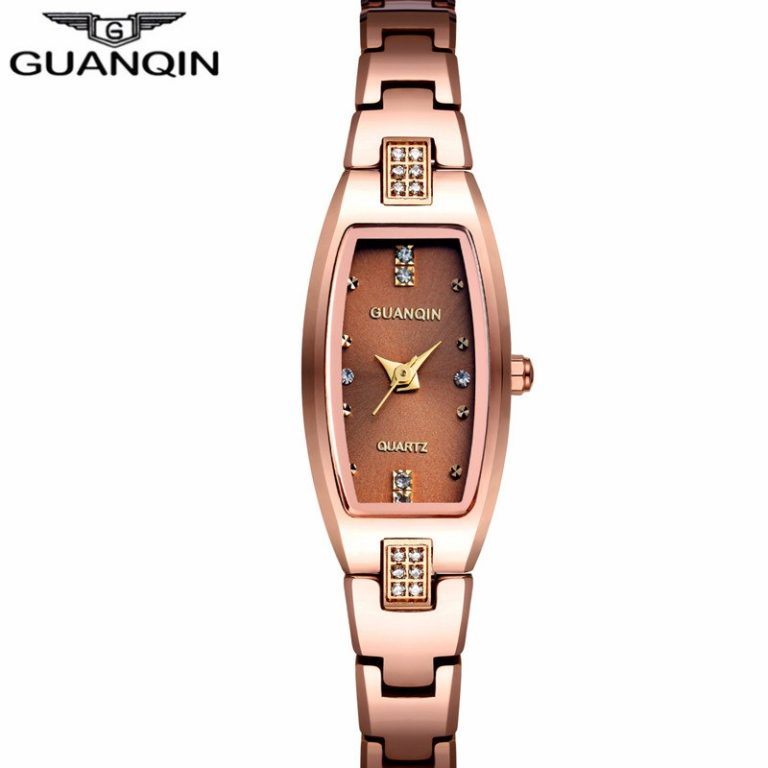 GUANQIN Luxury Brand Tungsten Steel Watches Women Quartz Watch Fashion Wrist Watch Female Ladies Dress Watch Relogio Feminino GUANQIN Luxury Brand Tungsten Steel Watches Women Quartz