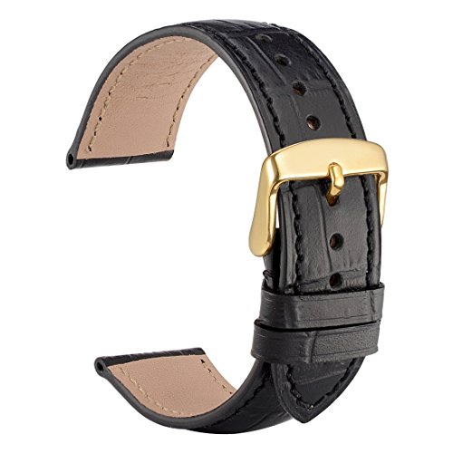 WOCCI 18mm Alligator Embossed Leather Watch Band