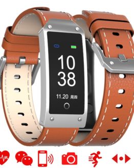LED Touch Smart Watch Men Fashion Multifunction Bluetooth Leather Bracelet