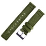 22mm Canvas Quick Release Watch Band Army Green Replacement