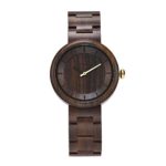 Luxury Natural Handmade Women's Ebony Sandalwood Wrist Watches