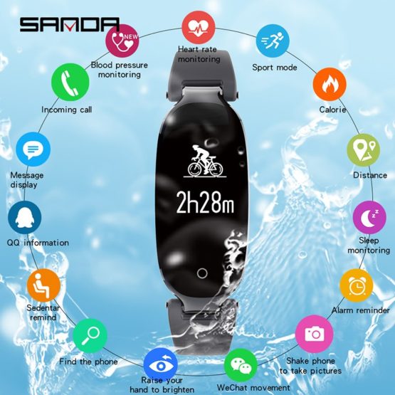SANDA New Waterproof Smart Watch Men Sport Bluetooth Smartwatch