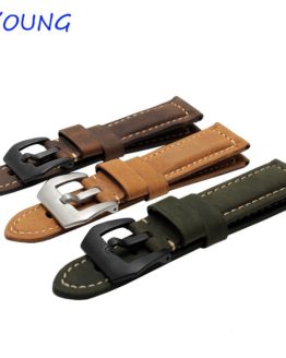 Quality Genuine Leather Watchband For Garmin Fenix 3 26mm Mens
