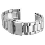 Premium Stainless Steel Watch Band with Double Buckle Clasp – Adjustable Brushed Finish Strap for 18mm, 20mm, 22mm, 24mm Lugs