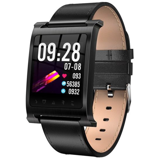 Men's Smart Watch K6 Fashion Leather Band IP68 Waterproof Bluetooth