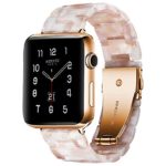 BONSTRAP Resin Watch Band with Metal Buckle for Apple Watch Series 4 3 2 1