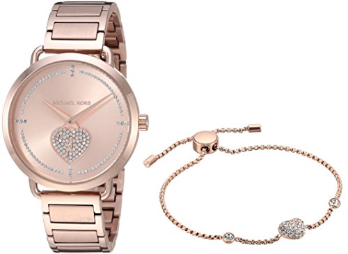 Michael Kors Women's Portia Analog Display Analog Quartz Rose Gold Watch
