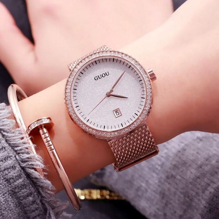 GUOU Fashion Ladies Wrist Watches Women Watches Luxury Diamond Watch