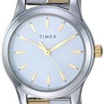 Timex Women's Stretch Bangle Crisscross Two-Tone Expansion Band Watch