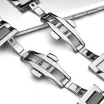 22mm Black Ceramic Watch Band with Brush Finish