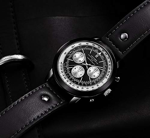 WATCHES FOR MEN Mens Watches Chronograph Waterproof Military Large Face Big Dial Date Calendar Multifunction Simple Black Brown Wrist Watch Leather Analogue Watches for Men Fashion Casual Wrist Watche 2 WATCHES FOR MEN Mens Watches Chronograph Waterproof Military
