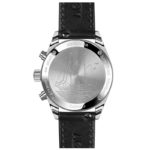 New Silver Bezel Back Leather Band Wrist Watch Swiss Mens Watches