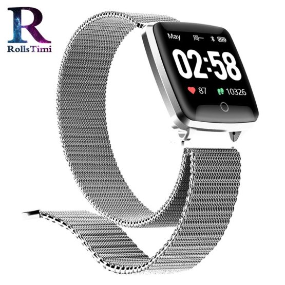 Mens Smartwatch RollsTimi New Fitness Tracker Heart Rate Blood Pressure Monitor