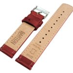 Barton Quick Release Leather Watch Band - Stylish Crimson Red Strap for Smartwatches and Traditional Watches - Select Your Size! ⌚🔴