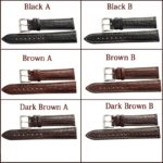 HQ Genuine Alligator Leather Watch Band with Stainless Steel Clasp