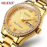 2018 Top Brand Luxury Diamond Watch Men Golden Stainless Steel