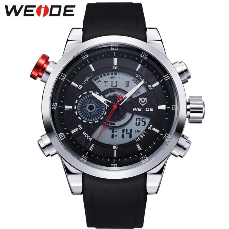 WEIDE Fashion Watches Men Luxury Brand Quartz Hour Analog Digital Sports