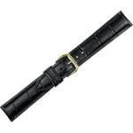 RECHERE Alligator Crocodile Grain Leather Watch Band Strap Gold