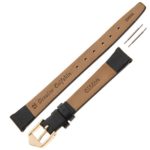 Gilden Ladies 6-14mm Classic Calfskin Flat Black Leather Watch Band