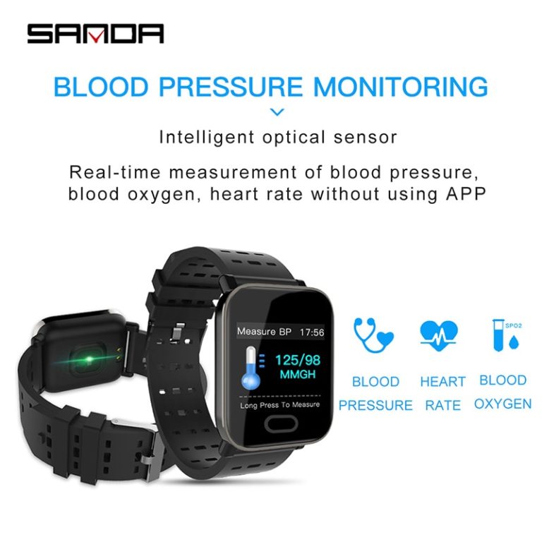 SANDA Smart Watch IP67 Waterproof Bluetooth Heart Rate Monitor