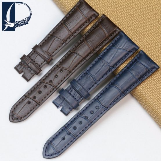 Pesno 20mm Calf Skin Top Layer Leather Watchstrap Black Dark Brown Dark Blue