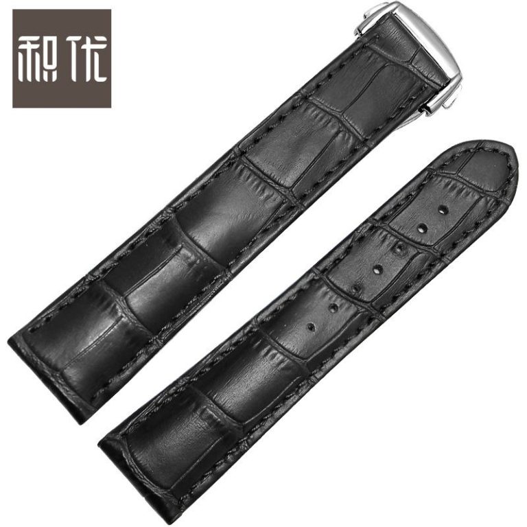 JEAYOU Men Genuine Leather Watch Strap Watch Band