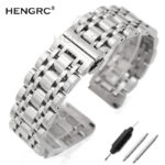 Stainless Steel Watchband Bracelet 20mm 22mm Men Metal Polished