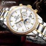 Men's Watch CARNIVAL Top Luxury Brand Male Steel Automatic Mechanical