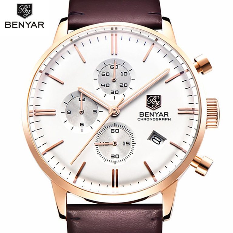 Benyar Luxury Brand Military Watches Men Quartz Chronograph Leather Clock Man Sports Army Wrist Watch Relogio Masculino New 2 Benyar Luxury Brand Military Watches Men Quartz Chronograph Leather